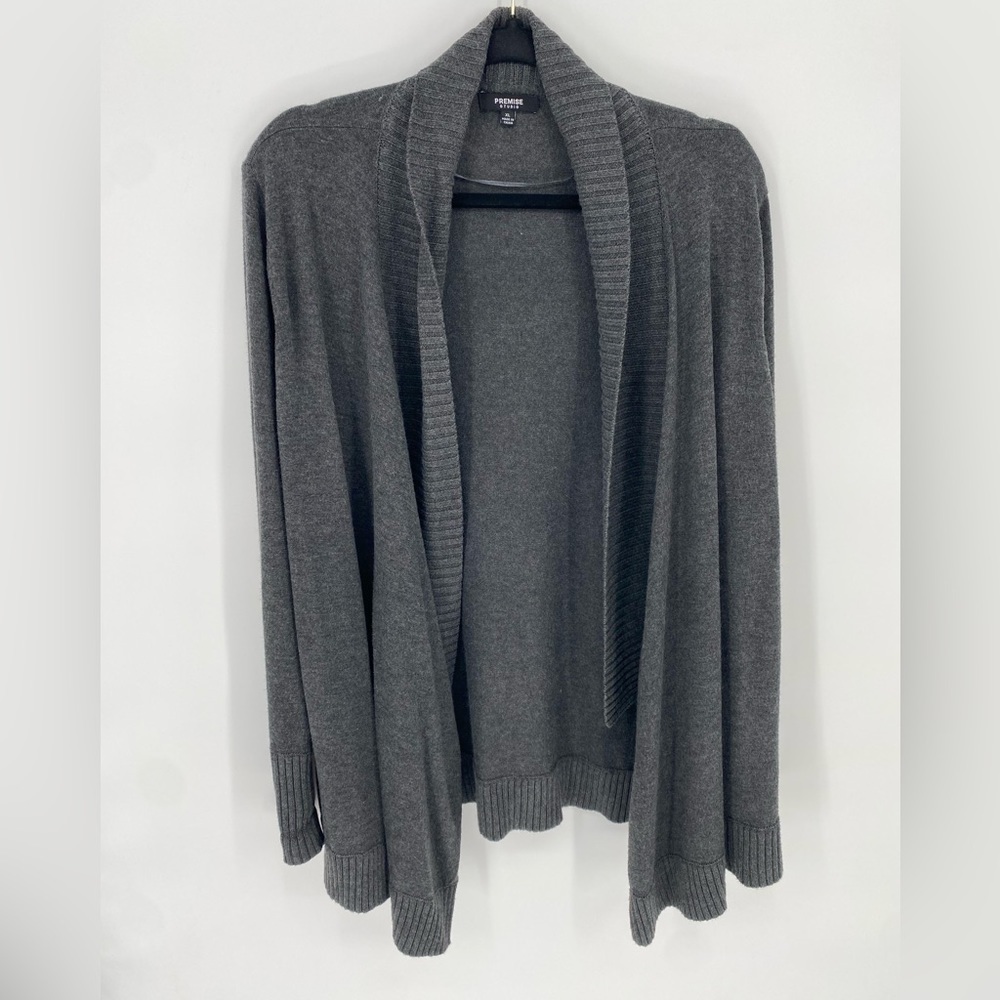 Premise studio gray cardigan sweater xl